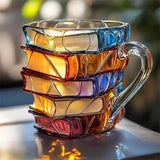 Taza Única Artesanal 3D Felicidad para Aficionados a la Lectura
