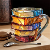 Taza Única Artesanal 3D Felicidad para Aficionados a la Lectura