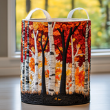 Cesto de Ropa Acolchado – Bosquecillo de Otoño (con asas)