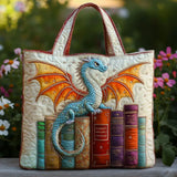 Bolsa Artesanal – Dragón Esmeralda Guardián de Libros