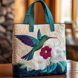 Bolsa Artesanal – Colibrí y Flor Blanca