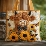 Bolsa Artesanal - Vaca de las Tierras Altas con Girasoles