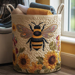 Cesto de Ropa Acolchado – Abeja Acogedora (con asas)