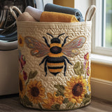 Cesto de Ropa Acolchado – Abeja Acogedora (con asas)