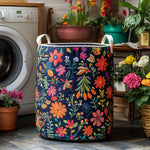 Cesto de Ropa Acolchado – Patchwork Bohemio (con asas)