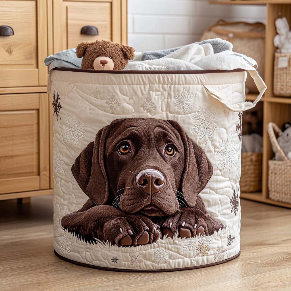 Cesto de Ropa Acolchado – Cachorro Acogedor (con asas)