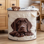Cesto de Ropa Acolchado – Cachorro Acogedor (con asas)