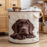 Cesto de Ropa Acolchado – Cachorro Acogedor (con asas)