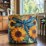 Cesto de Ropa Acolchado – Mariposa (con asas)