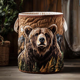 Cesto de Ropa Acolchado – Paseo del Oso en el Bosque (con asas)