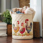 Cesto de Ropa Acolchado – Gallinero Alegre (con asas)