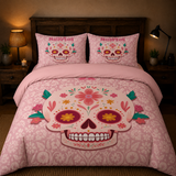 Juego de cama – Calavera Rosa (3 piezas)