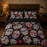 Juego de cama – Calaveras Coloridas (3 piezas)