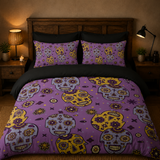 Juego de cama – Calaveras Púrpura (3 piezas)