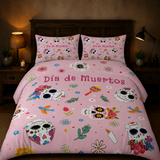 Juego de cama – Calaveras Rosadas (3 piezas)
