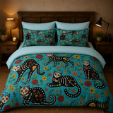 Juego de cama – Gatos Calaveras (3 piezas)