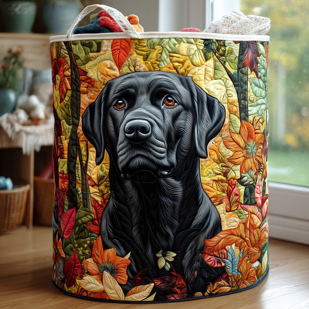Cesto de Ropa Acolchado – Fidelidad del Labrador (con asas)