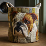 Cesto de Ropa Acolchado – Bulldog Rústico (con asas)