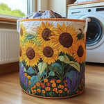 Cesto de Ropa Acolchado – Girasoles (con asas)