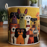 Cesto de Ropa Acolchado – Perritos Fantásticos (con asas)