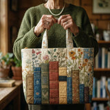 Bolsa Artisanal Acolchado - Libros y Flores