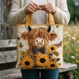 Bolsa Artesanal - Vaca de las Tierras Altas con Girasoles