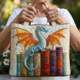 Bolsa Artesanal - Dragón Esmeralda Guardián de los Libros